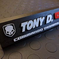 Small Customizable Nameplate Project w/ How to Video - HD 3D Printing 91466