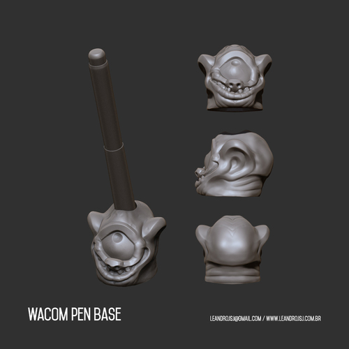 Monster Wacom Pen Holder 3D Print 91508