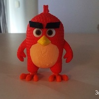Angry Bird Red - 3dFactory - 3dPrintable - Thumbnail 1
