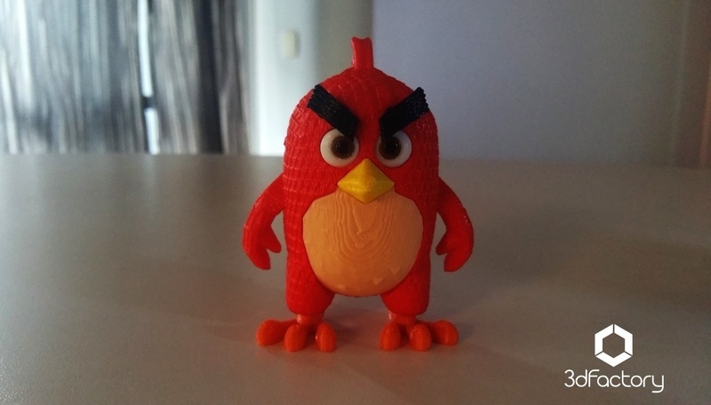 Angry Bird Red - 3dFactory - 3dPrintable