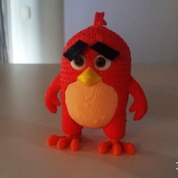 Angry Bird Red - 3dFactory - 3dPrintable - Thumbnail 3