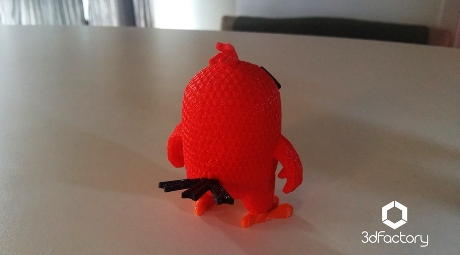 Angry Bird Red - 3dFactory - 3dPrintable 3D Print 91532