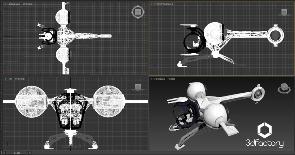 BubbleShip Oblivion 3dPrinted 3dFactory Brasil 3D Print 91600