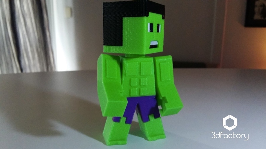 Hulk Minecraft Minecraft Parts  3dFactory Brasil 3D Print 91829