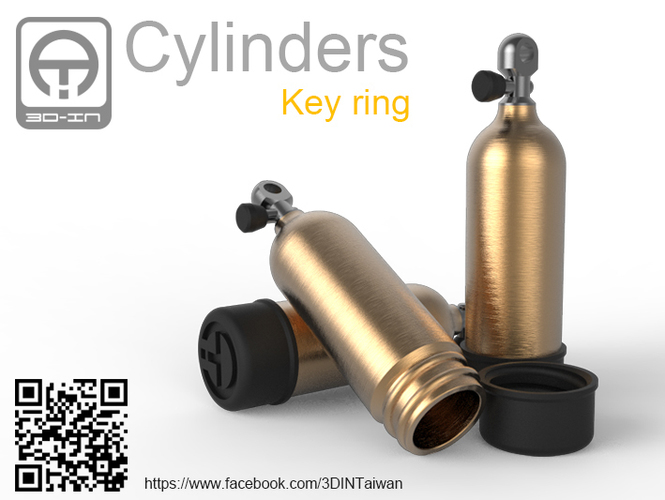 Cylinders [Key ring] 3D Print 91929