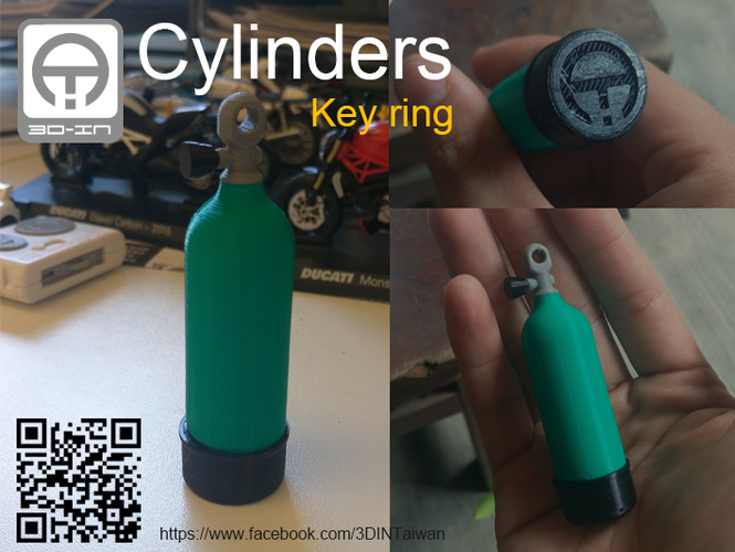 Cylinders [Key ring] 3D Print 91930