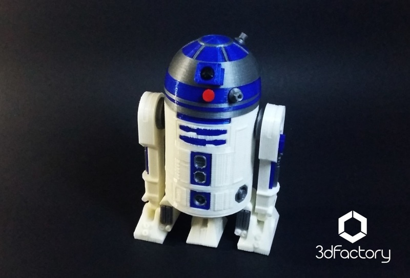 R2D2 3d Printed - Star Wars - 3dFactory Brasil