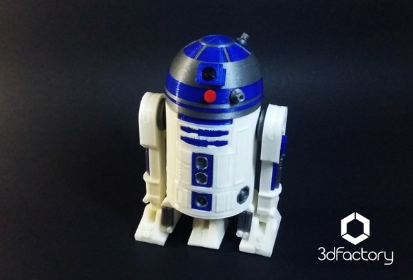 Medium R2D2 3d Printed - Star Wars - 3dFactory Brasil 3D Printing 91966