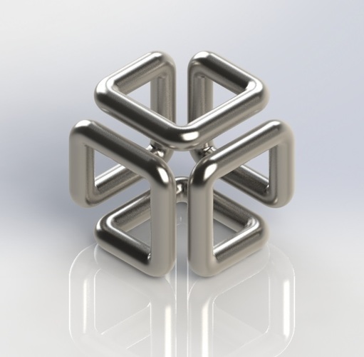 Round tubing cube 3D Print 92150