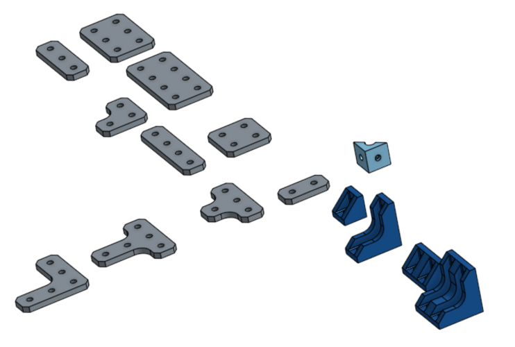 Fittings for 1" T-slotted Extrusion