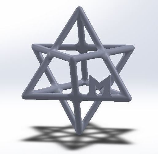 MILOSAURUS Tetrahedral 3D Star of David Pendant 3D Print 92485