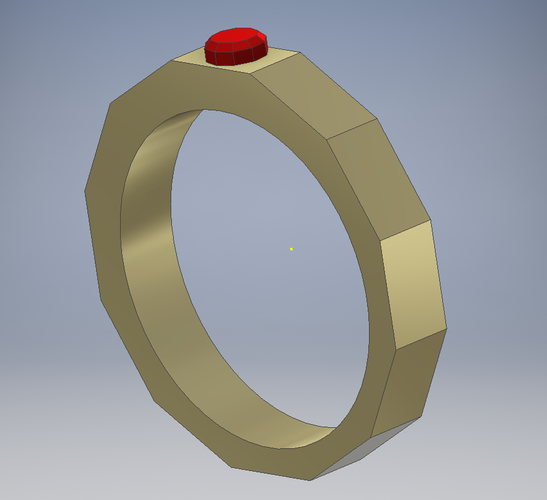 Ruby Ring 3D Print 92503