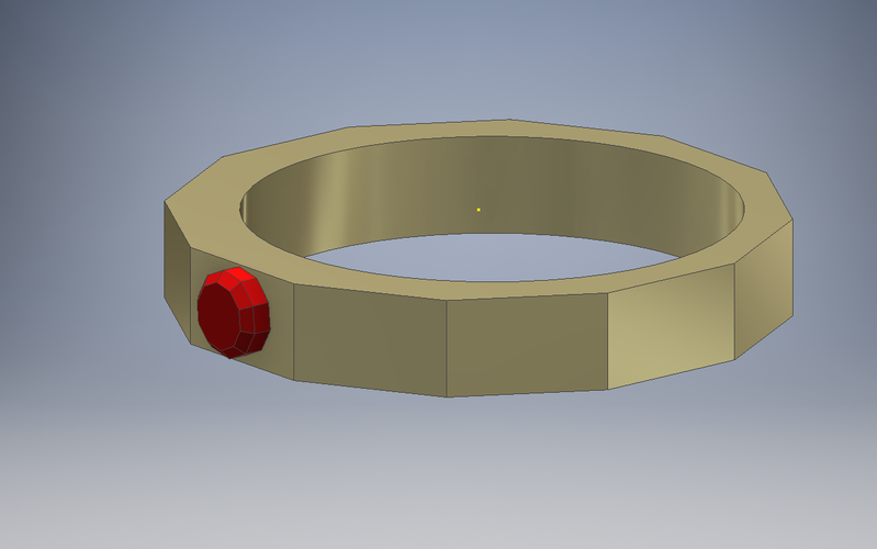 Ruby Ring 3D Print 92504
