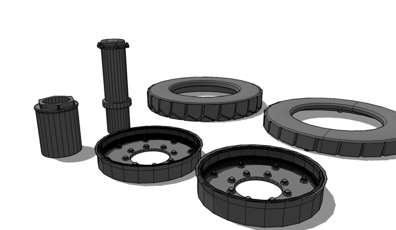 MJ-1B Bomb Lift-rear wheel left