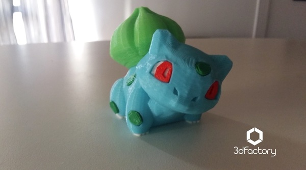 Medium BulbaSaur Pokemon Go 3dFactory Brasil 3D Printing 92654