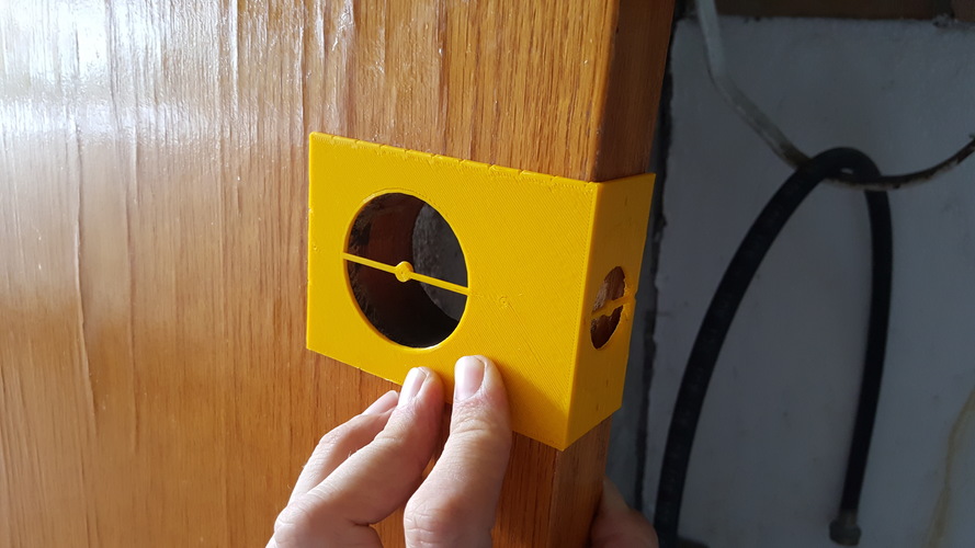 Door handle hole template 3D Print 92690