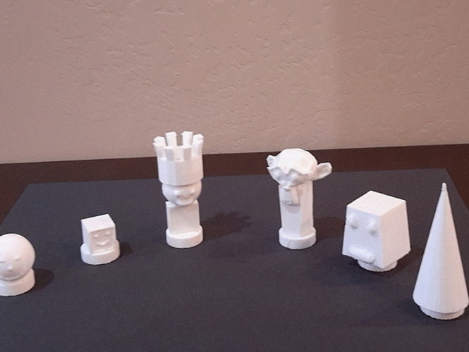 Smiley Chess Set 3D Print 92760