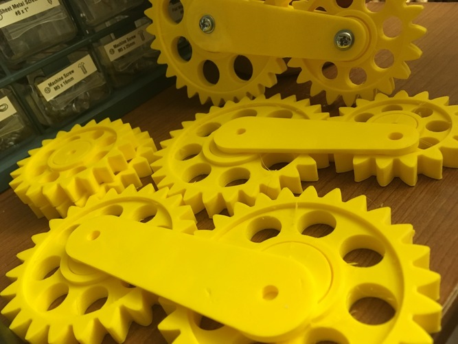 Gears:  Working Steampunk Style with Rods Even! 3D Print 92772