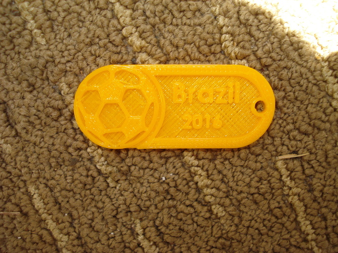Olympic-Brazil-Soccer-Keychain 3D Print 92900