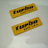 Small Badges for Volkswagen Golf/Jetta mk2_turbo diesel 3D Printing 92919