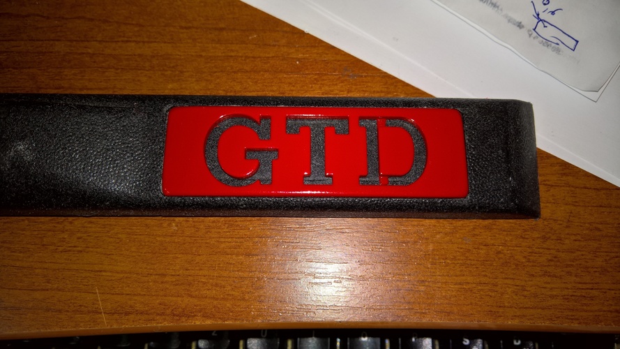 Badges for Volkswagen Golf/Jetta mk2_GTD 3D Print 92921