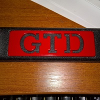 Small Badges for Volkswagen Golf/Jetta mk2_GTD 3D Printing 92921