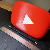 Giant YouTube Button - scaleable, prints w/o support - Thumbnail 3