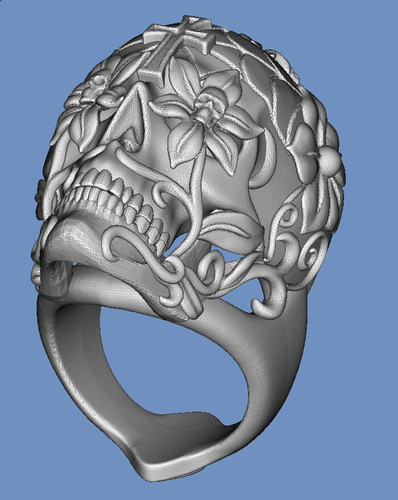 Skull ring 3D Print 92955