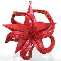 Wavy Point Star Christmas Tree Ornament (Small)     - Thumbnail 2