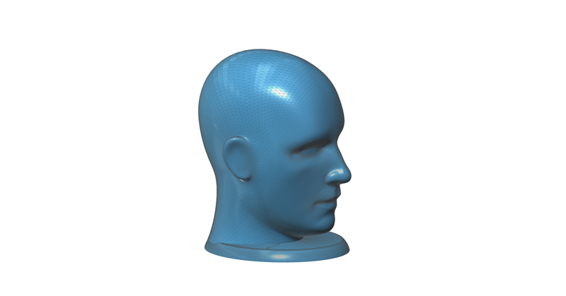 Figurine, bust, -  head on a stand