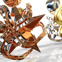 Wavy Pointed Stars Christmas Necklace Pendant  - Thumbnail 5