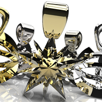 10 Point Star Christmas Necklace Pendant - Thumbnail 2