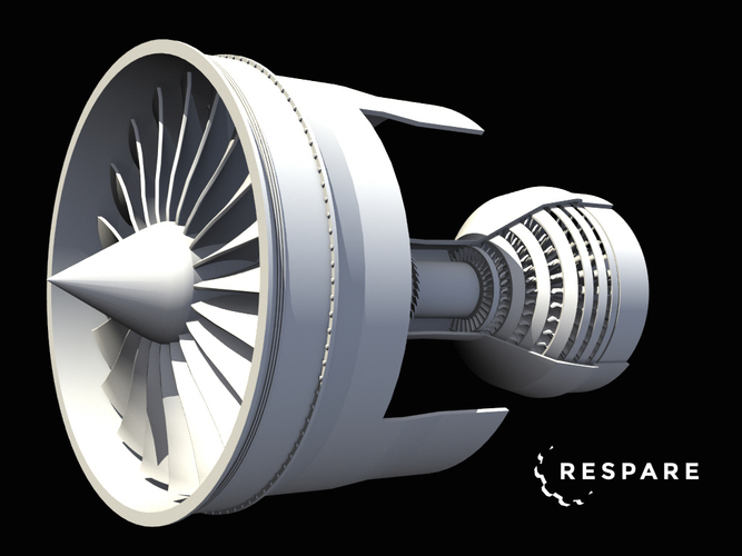Turbine engine model 3D Print 93305