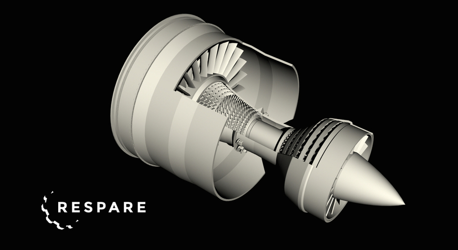 Turbine engine model 3D Print 93307