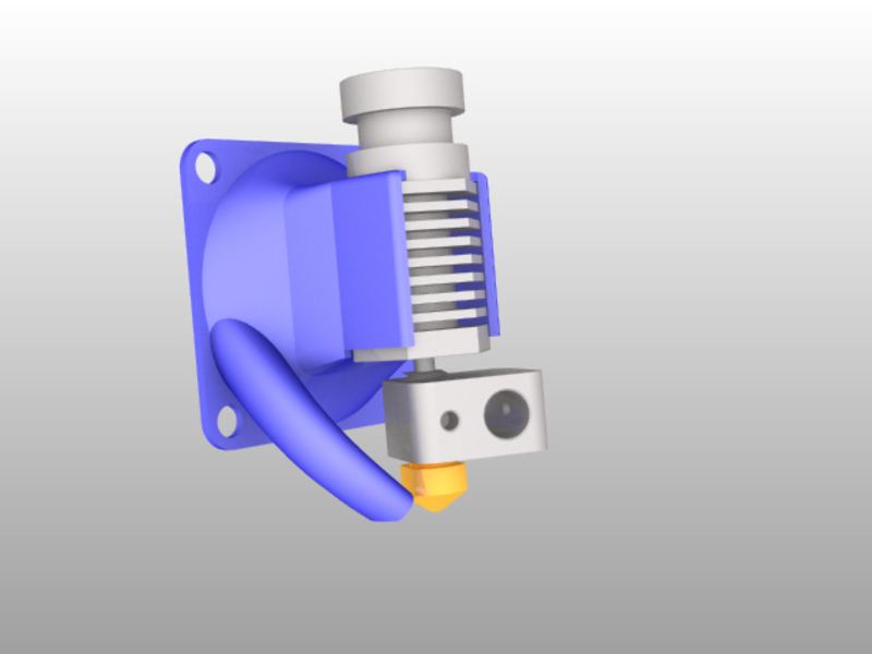 Hexagon hotend fan mount shroud