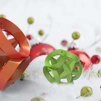 Ribboned Stars Christmas Tree Ornament (Large)   - Thumbnail 2