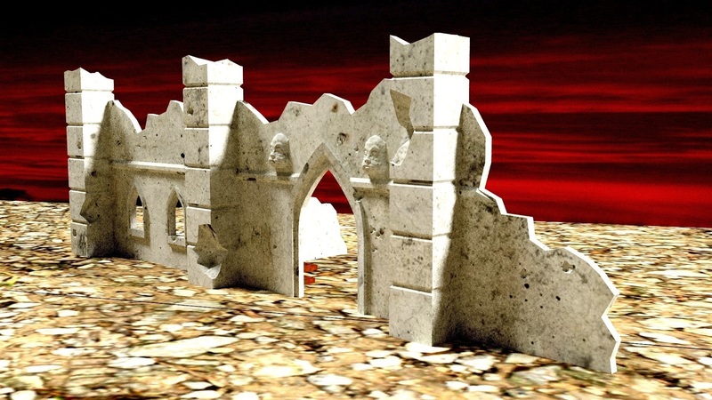 Straight Ruin wargame terrian