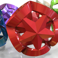 Ribboned Stars Christmas Tree Ornament (Large)   - Thumbnail 6