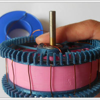 Radial low-RPM Halbach array PM Generator with serpentine coils. - Thumbnail 2