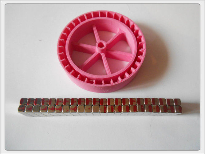 Radial low-RPM Halbach array PM Generator with serpentine coils. 3D Print 93576