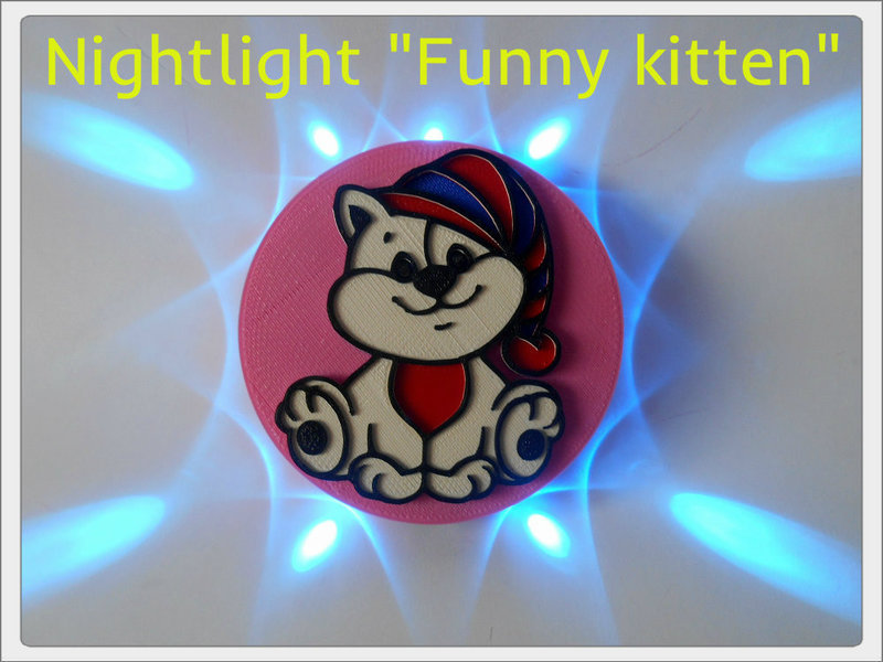 Nightlight "Funny kitten" 
