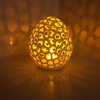 Small Voronoi LED Egg tealight shade 3D Printing 93822
