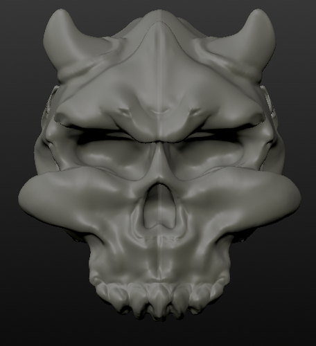 Demon Skull solid art piece 3D Print 93973