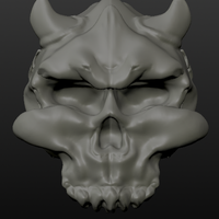Demon Skull solid art piece - Thumbnail 1