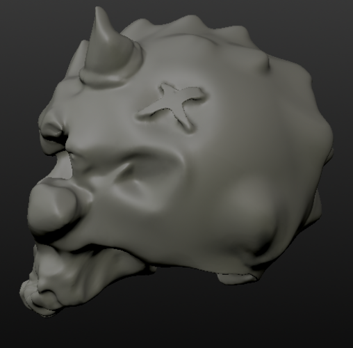 Demon Skull solid art piece 3D Print 93974