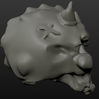 Demon Skull solid art piece - Thumbnail 3