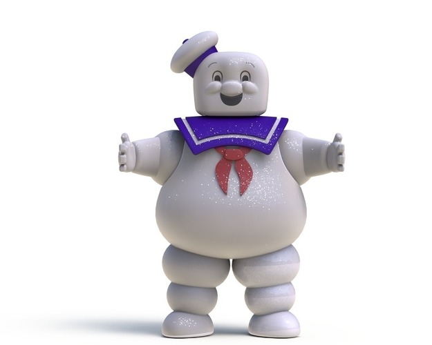 3d Printed Ghostbusters Stay Puft Marshmallow Man By Anthony Lu