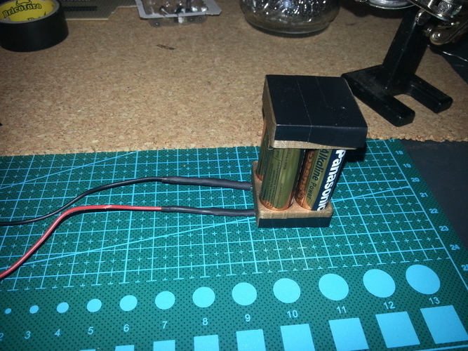 Battery holder 4xAA Square 3D Print 94080