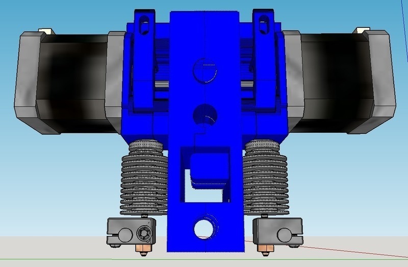 Compact Prusa i3 E3D V6 Dual or single Extruder V2