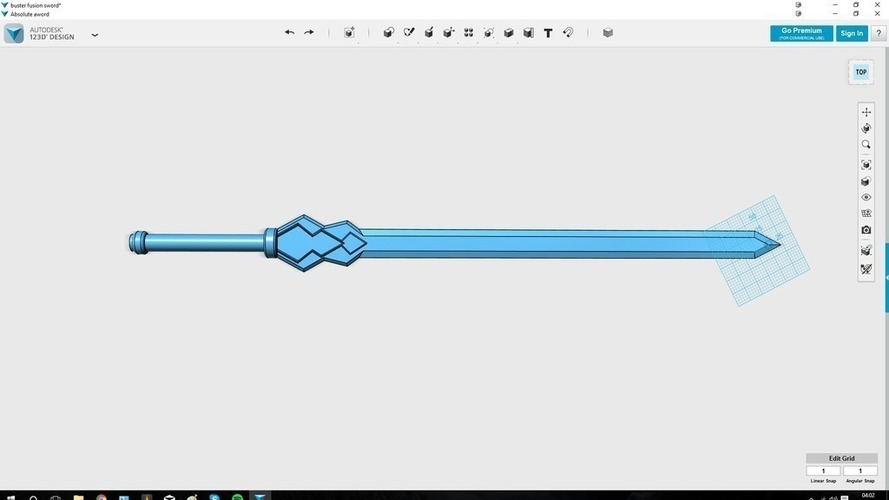 Absolute sword - sword art online 3D Print 94324